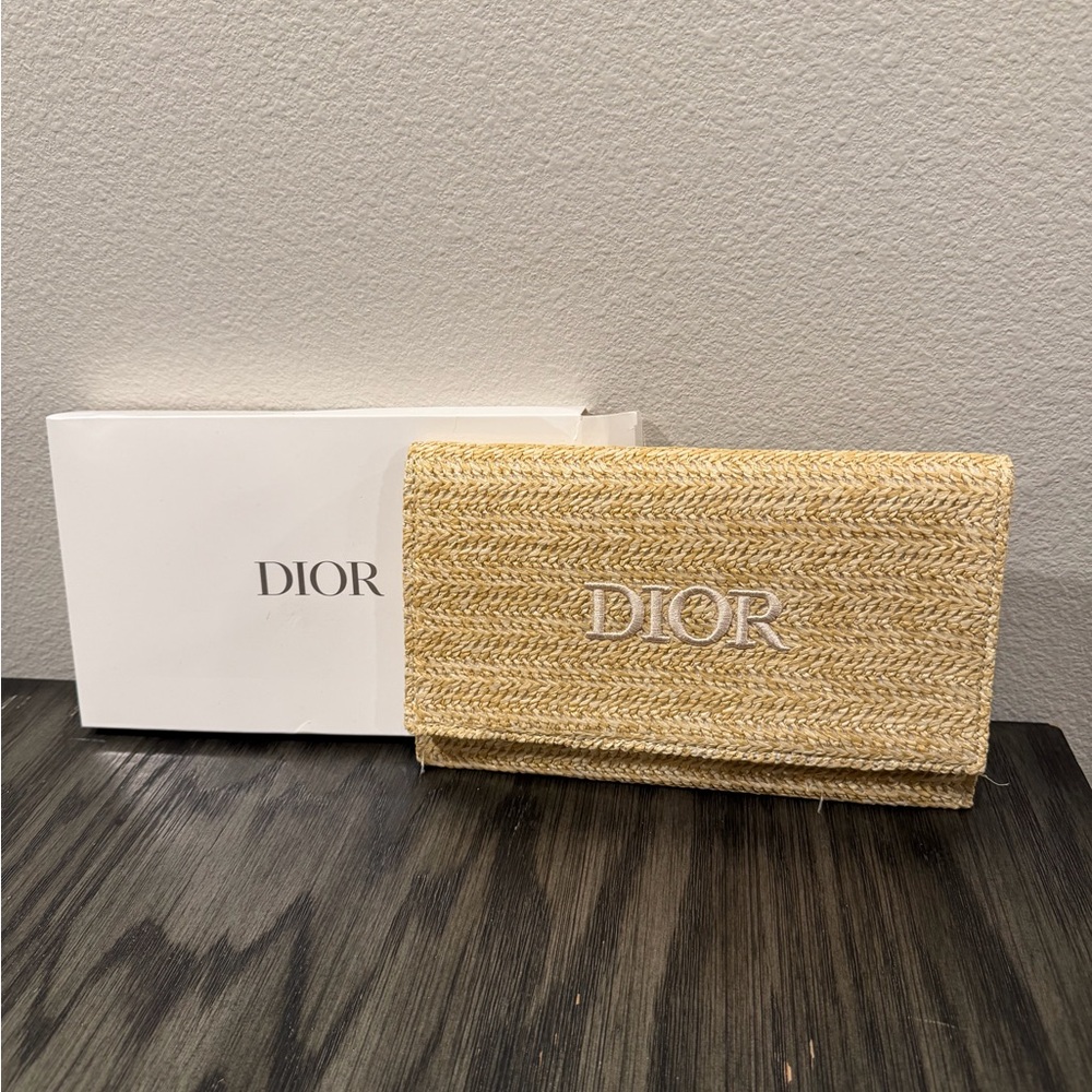 Dior Gold Woven Clutch